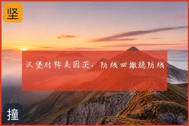 汉堡对阵美因茨，防线回撤稳防线